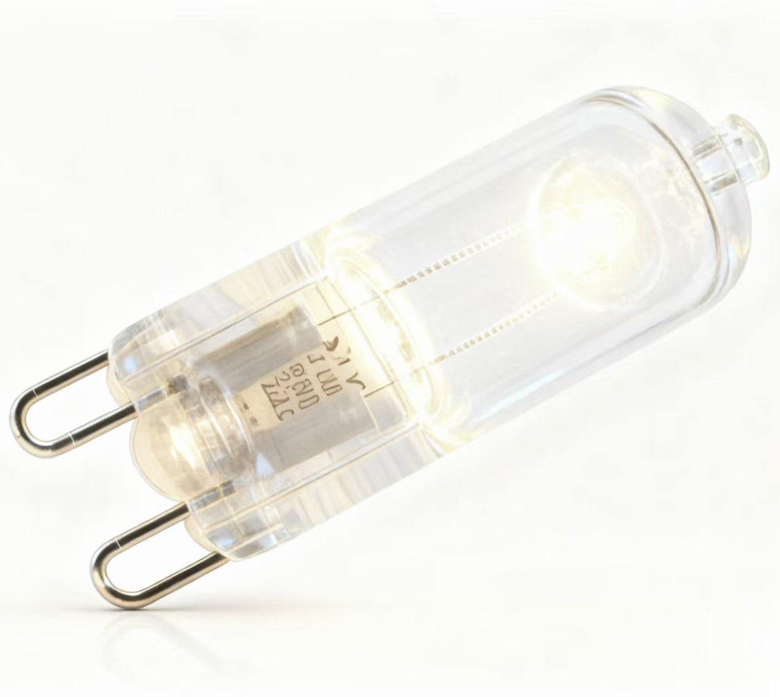 G9 Bulb 25W G9 Halogen Light Bulbs 2 Pin for Range Hood Lights, Microwave Ovens, Bathroom Light Bulbs, Chandeliers 120V 2700K Warm White 100 Pack